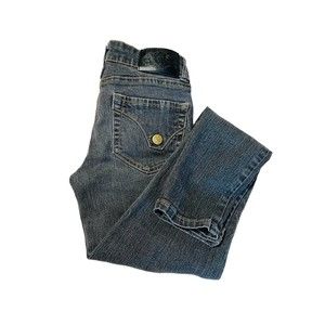 ellemenno Girls Jeans Size 10 Black Faded Stonewash Effect B3